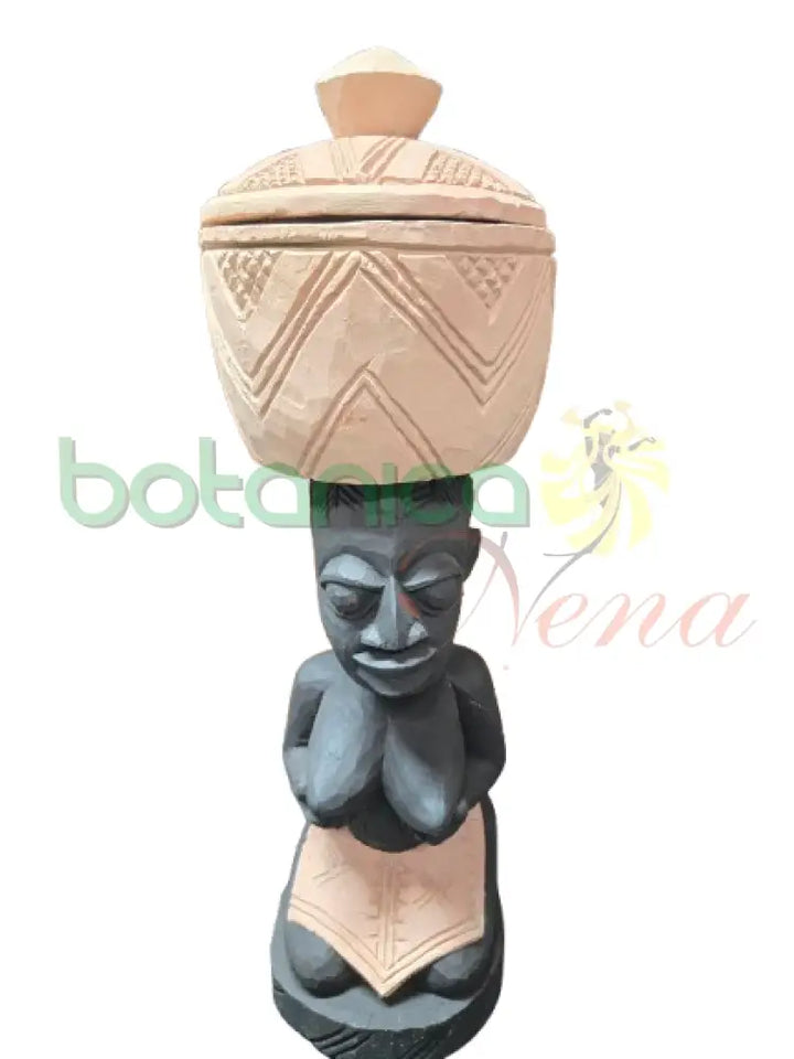 Ajere Ifa Negro y Claro 22’’H Aprox