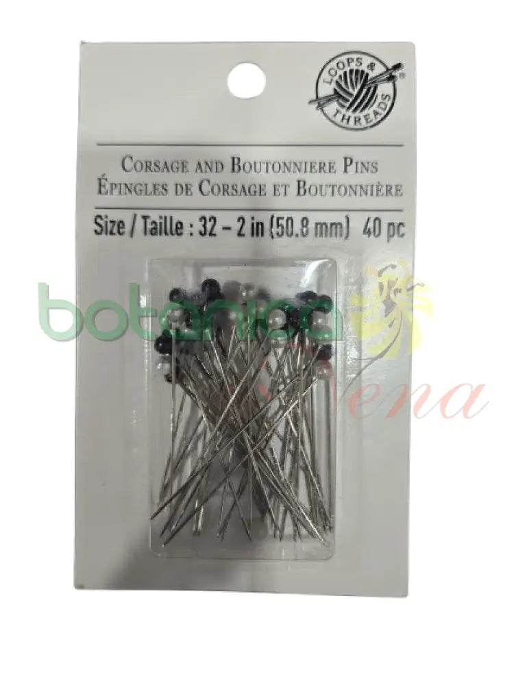 alfiler cabezas colores blancos y negros Pack 40