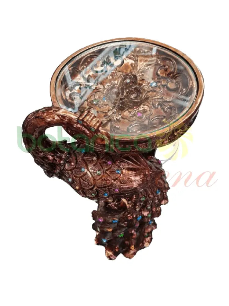 Base/Pedestal De Pavo Real Dorado 39"X15" - Botanica Nena