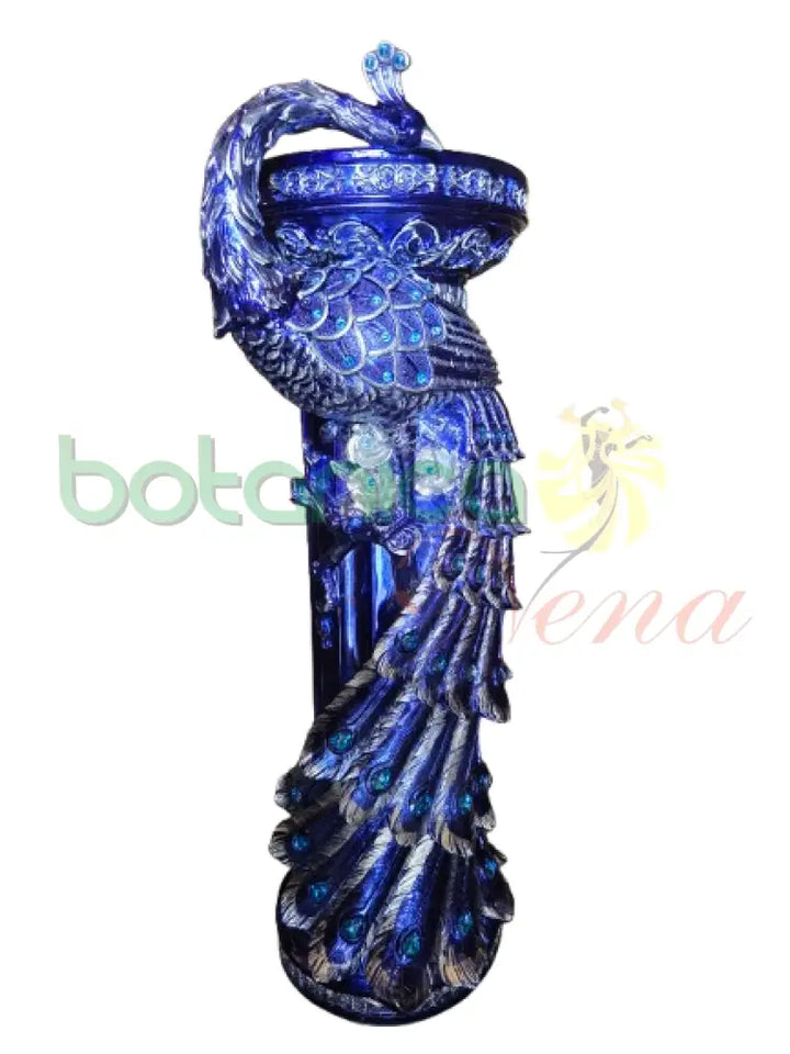 Base/Pedestal De Pavo Real Dorado 39’’X15’’ Blue Silver