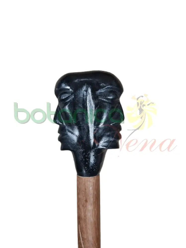 Bastón Desarmable De Madera Tallado Para Eggun 36 A 38" H x 4" o 5"W - Botanica Nena