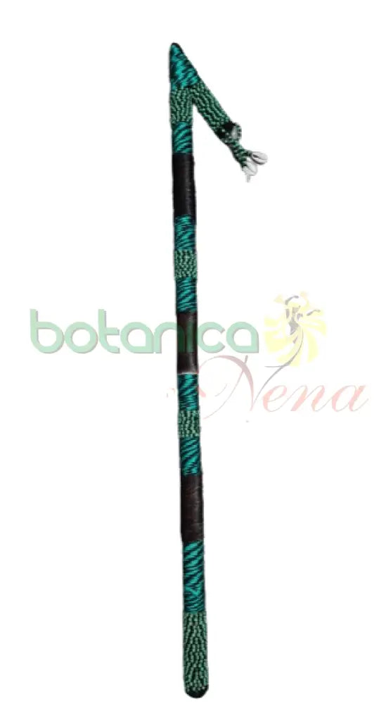 Baston Forrado de cuentas y cuero de chivo 32"Alto - Botanica Nena