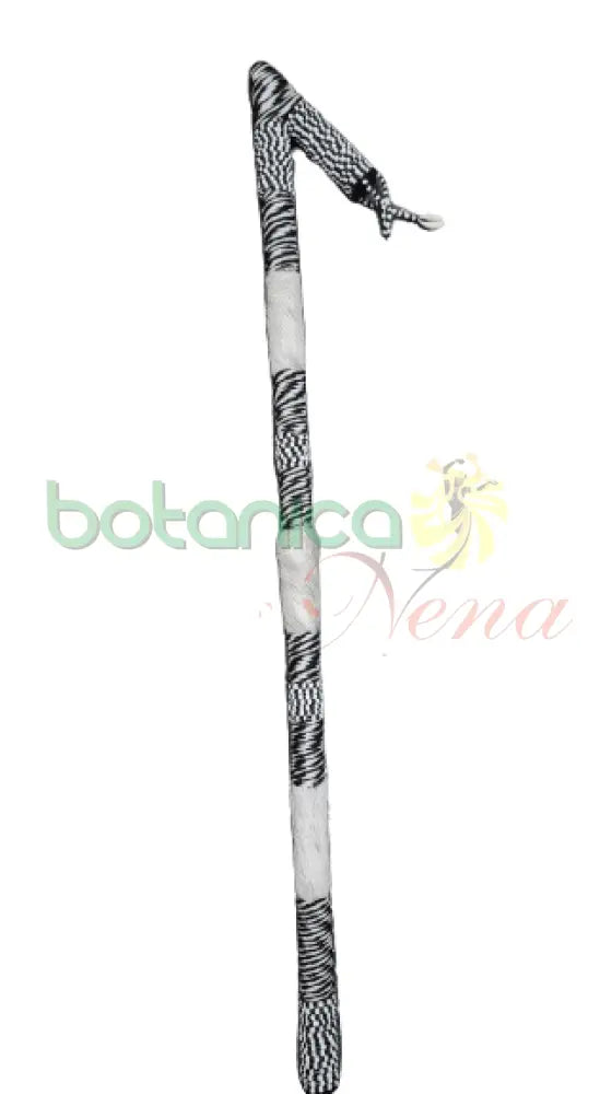 Baston Forrado de cuentas y cuero de chivo 32"Alto - Botanica Nena
