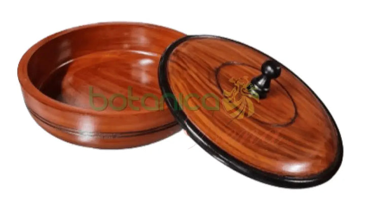 Open view of 13"x7" altar bowl – interior wood finish