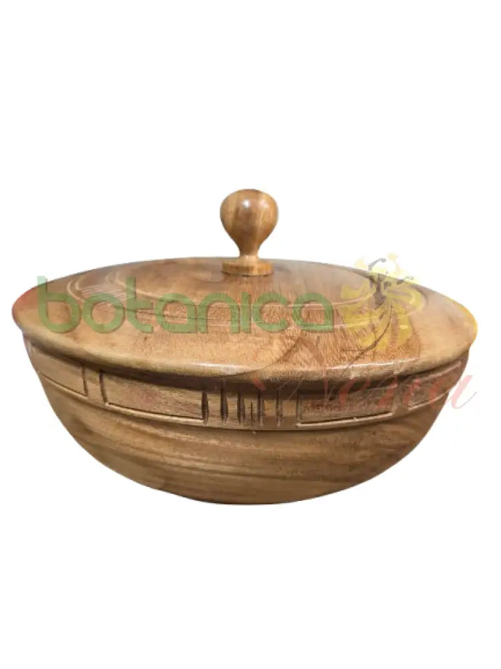 Alternate style with top carving – Orisha ritual bowl with lid