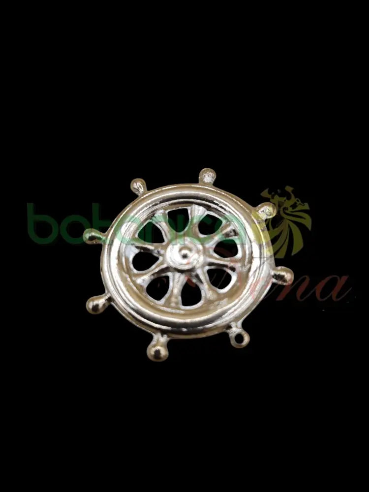 Boat Steering Wheel Timon Baño de Plata y oro 1"H - Botanica Nena