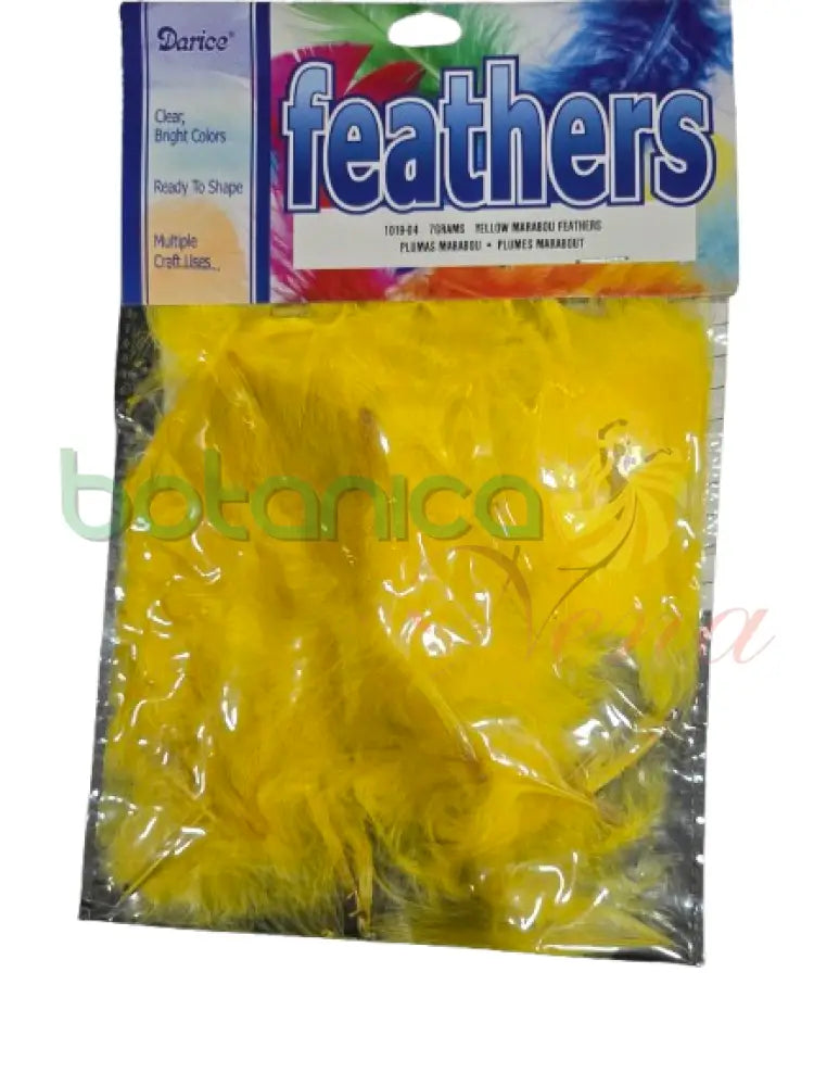 Bolsa de Plumas para decoraciones Amarillo
