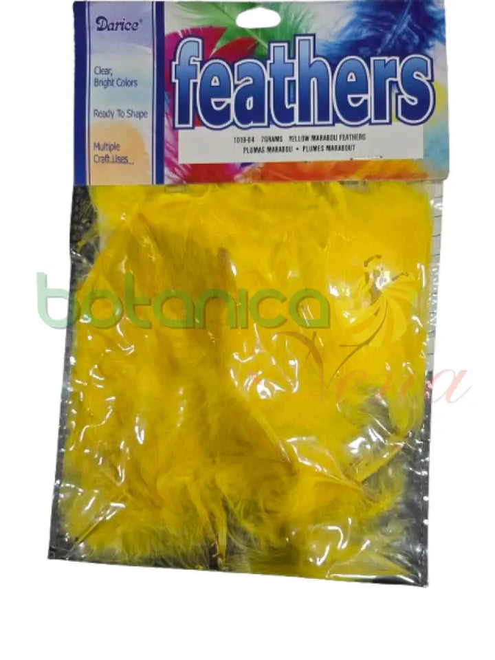 Bolsa de Plumas para decoraciones Amarillo