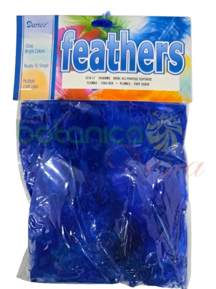 Bolsa de Plumas para decoraciones Azul