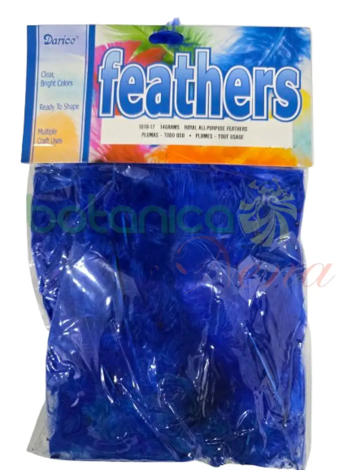 Bolsa de Plumas para decoraciones Azul
