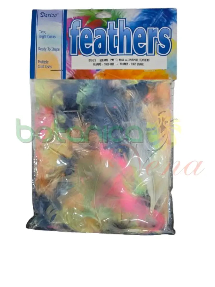 Bolsa de Plumas para decoraciones Multicolor Claros