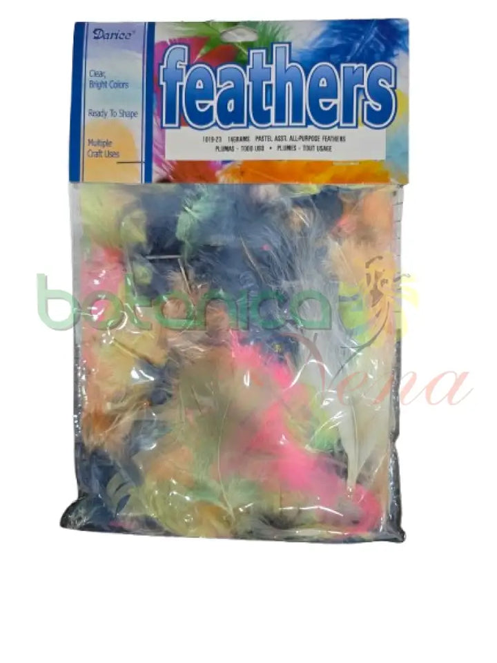 Bolsa de Plumas para decoraciones Multicolor Claros