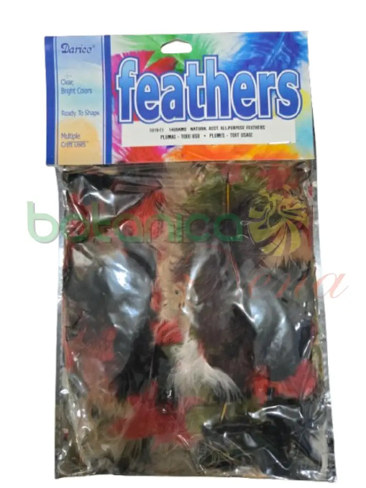 Bolsa de Plumas para decoraciones Multicolor oscuros
