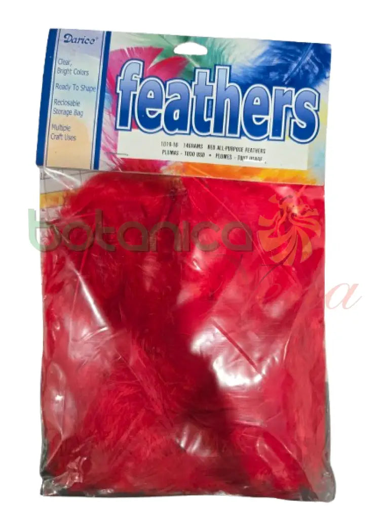 Bolsa de Plumas para decoraciones Rojo