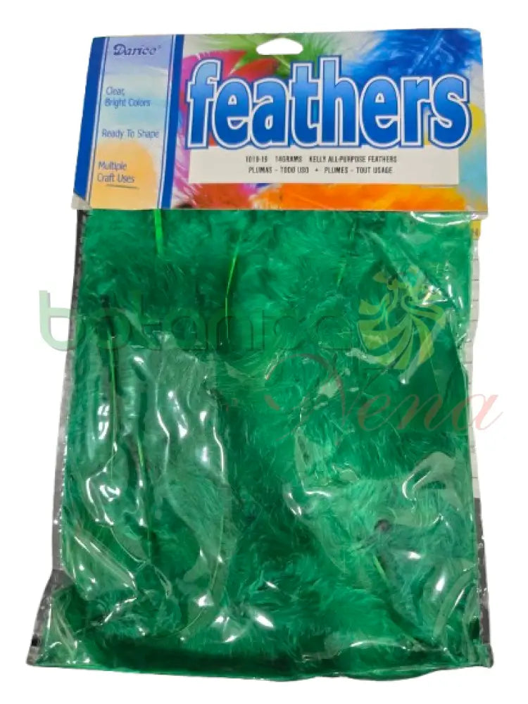 Bolsa de Plumas para decoraciones verde