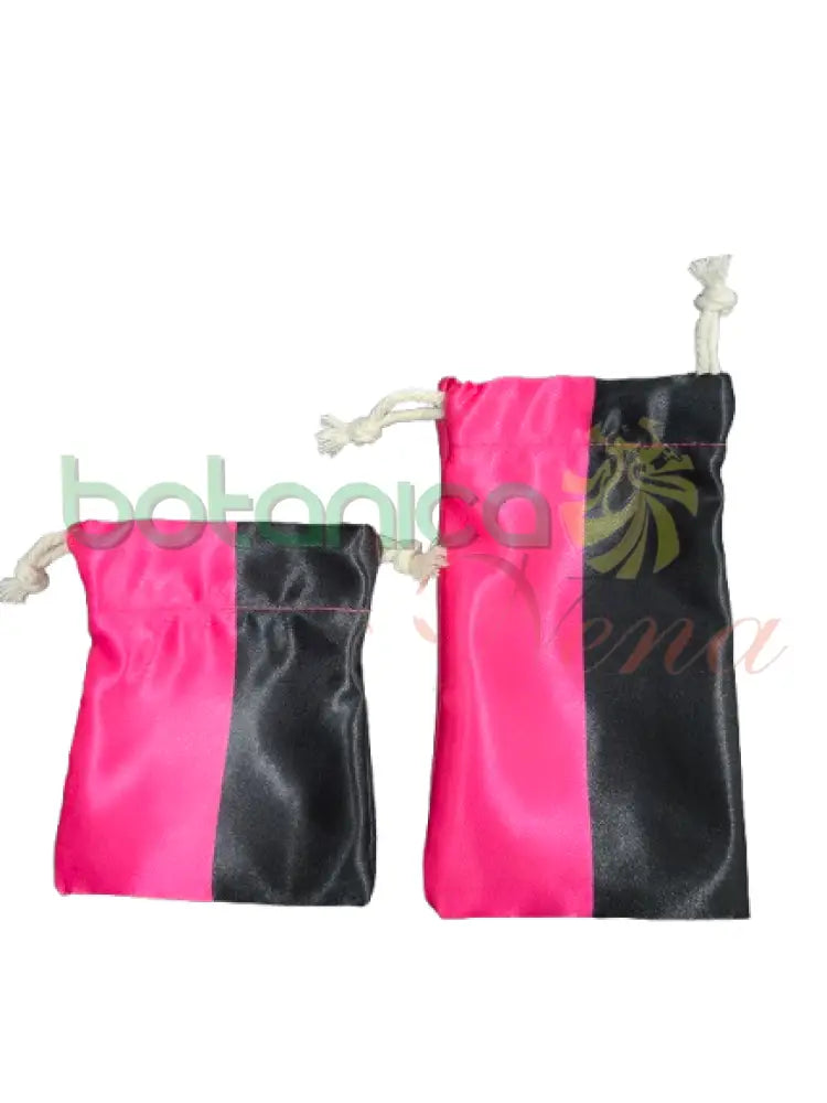 Bolsa Diloggun Algodon rosado y negro for Nana buruku