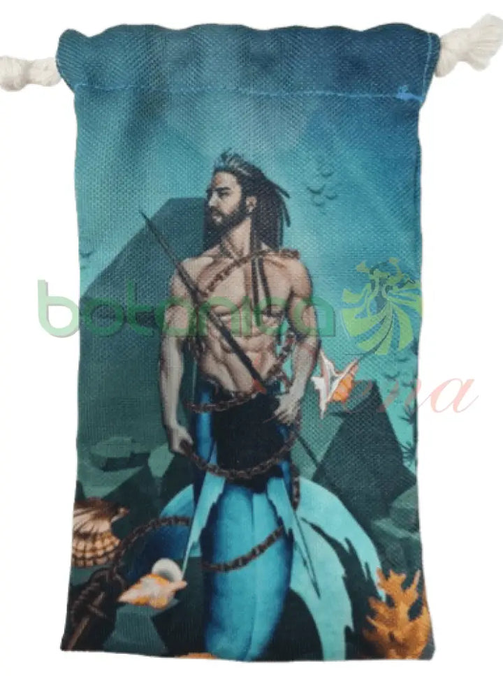 Bolsa pintada en tela con imagenes de los santos 7"Alto x 4"Ancho - Botanica Nena