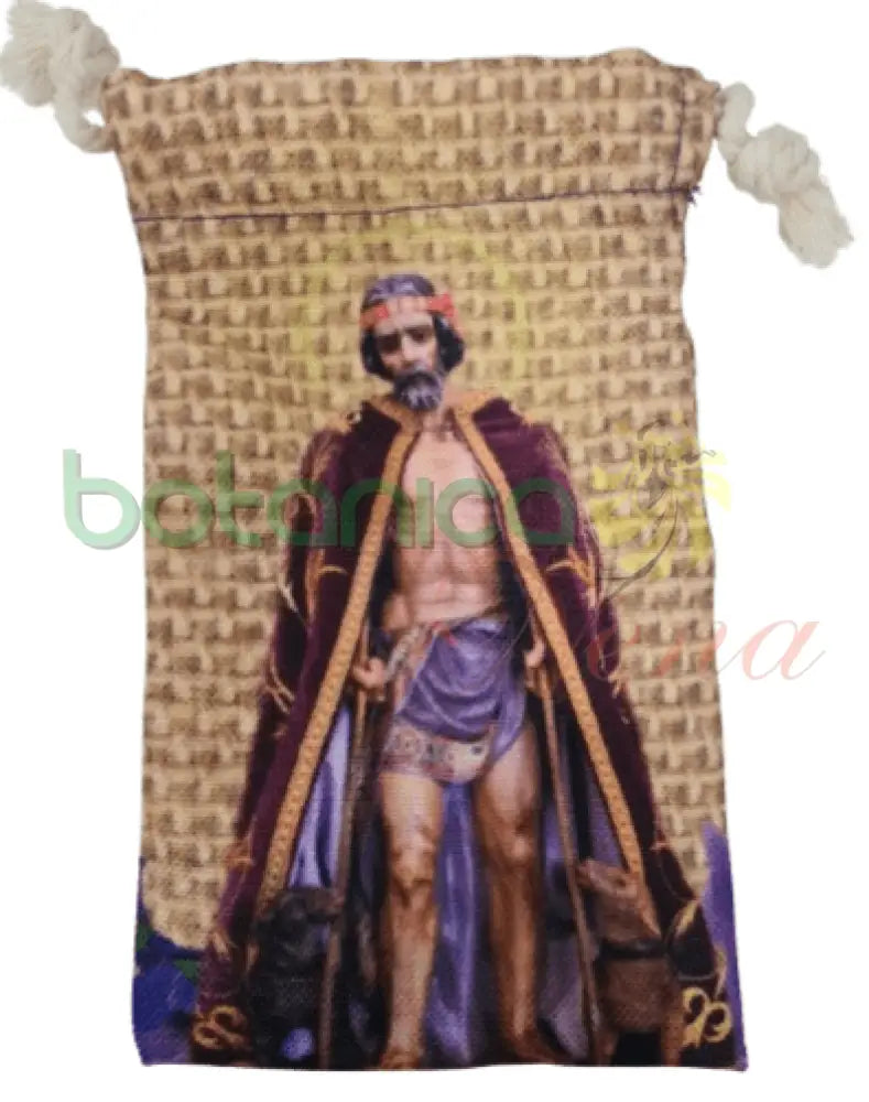 Bolsa pintada en tela con imagenes de los santos 7"Alto x 4"Ancho - Botanica Nena