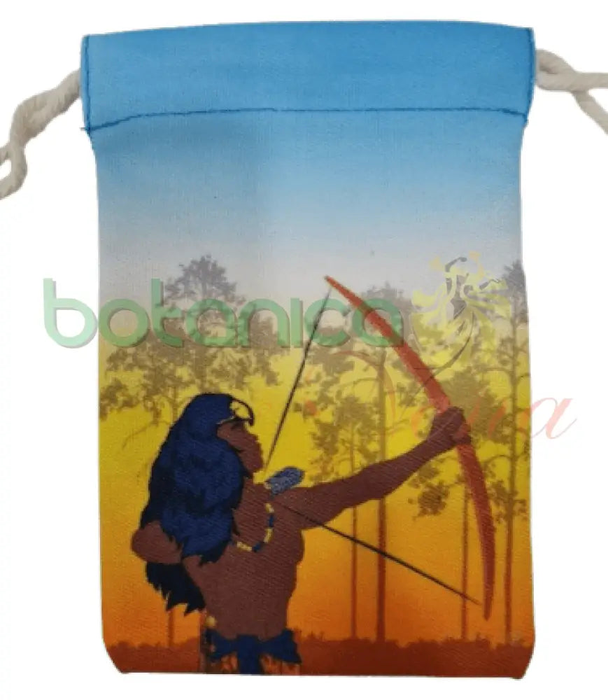 Bolsa pintada en tela con imagenes de los santos 7"Alto x 4"Ancho - Botanica Nena