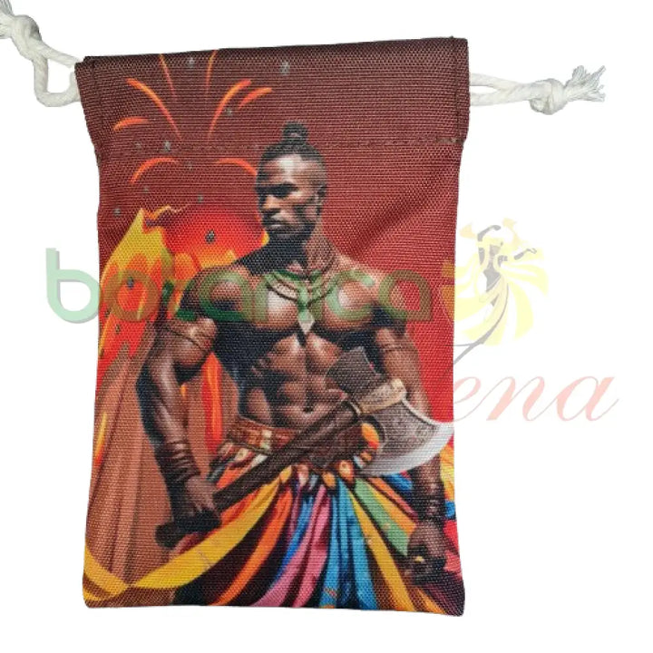 Bolsa pintada en tela con imagenes de los santos 7"Alto x 4"Ancho - Botanica Nena