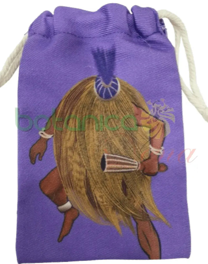 Bolsa pintada en tela con imagenes de los santos 7"Alto x 4"Ancho - Botanica Nena