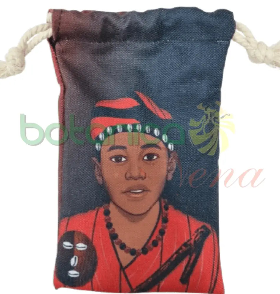 Bolsa pintada en tela con imagenes de los santos 7"Alto x 4"Ancho - Botanica Nena