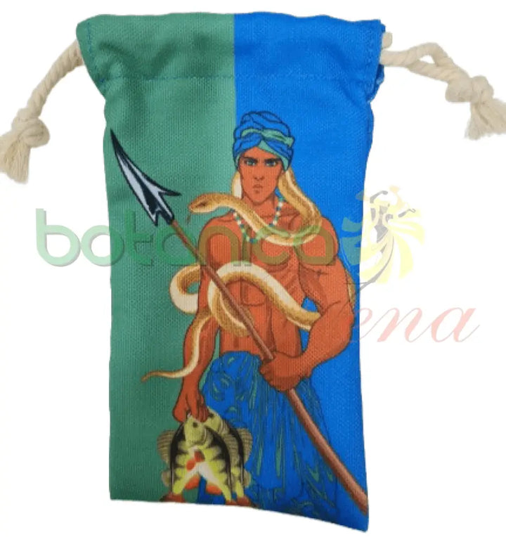 Bolsa pintada en tela con imagenes de los santos 7"Alto x 4"Ancho - Botanica Nena