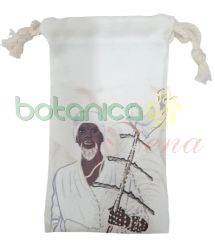 Bolsa pintada en tela con imagenes de los santos 7"Alto x 4"Ancho - Botanica Nena