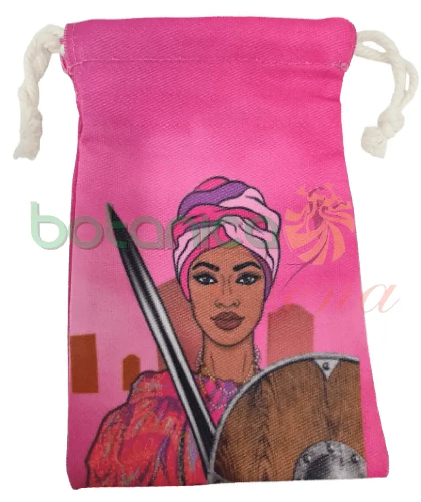 Bolsa pintada en tela con imagenes de los santos 7"Alto x 4"Ancho - Botanica Nena