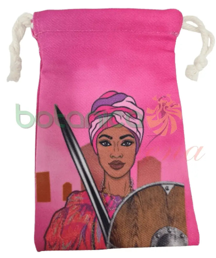 Bolsa pintada en tela con imagenes de los santos 7"Alto x 4"Ancho - Botanica Nena