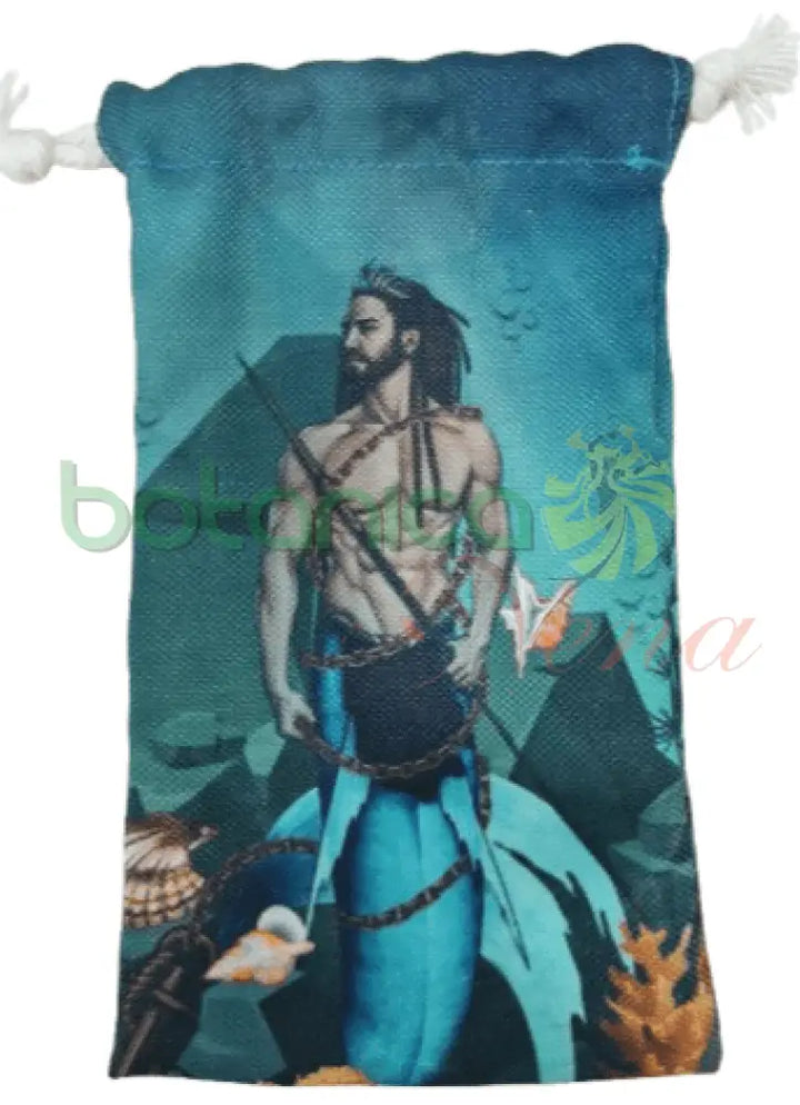 Bolsa pintada en tela con imagenes de los santos 7"Alto x 4"Ancho - Botanica Nena