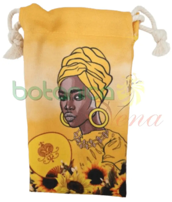 Bolsa pintada en tela con imagenes de los santos 7"Alto x 4"Ancho - Botanica Nena