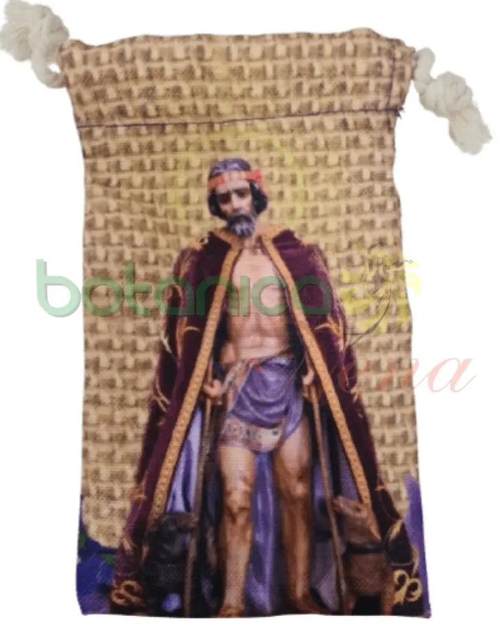 Bolsa pintada en tela con imagenes de los santos 7"Alto x 4"Ancho - Botanica Nena