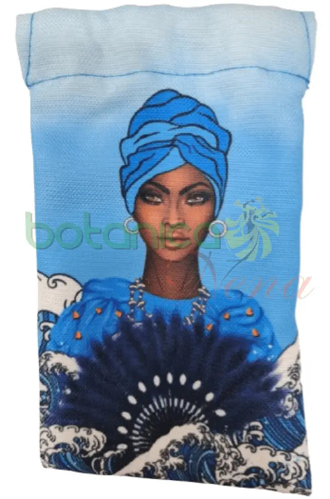 Bolsa pintada en tela con imagenes de los santos 7"Alto x 4"Ancho - Botanica Nena