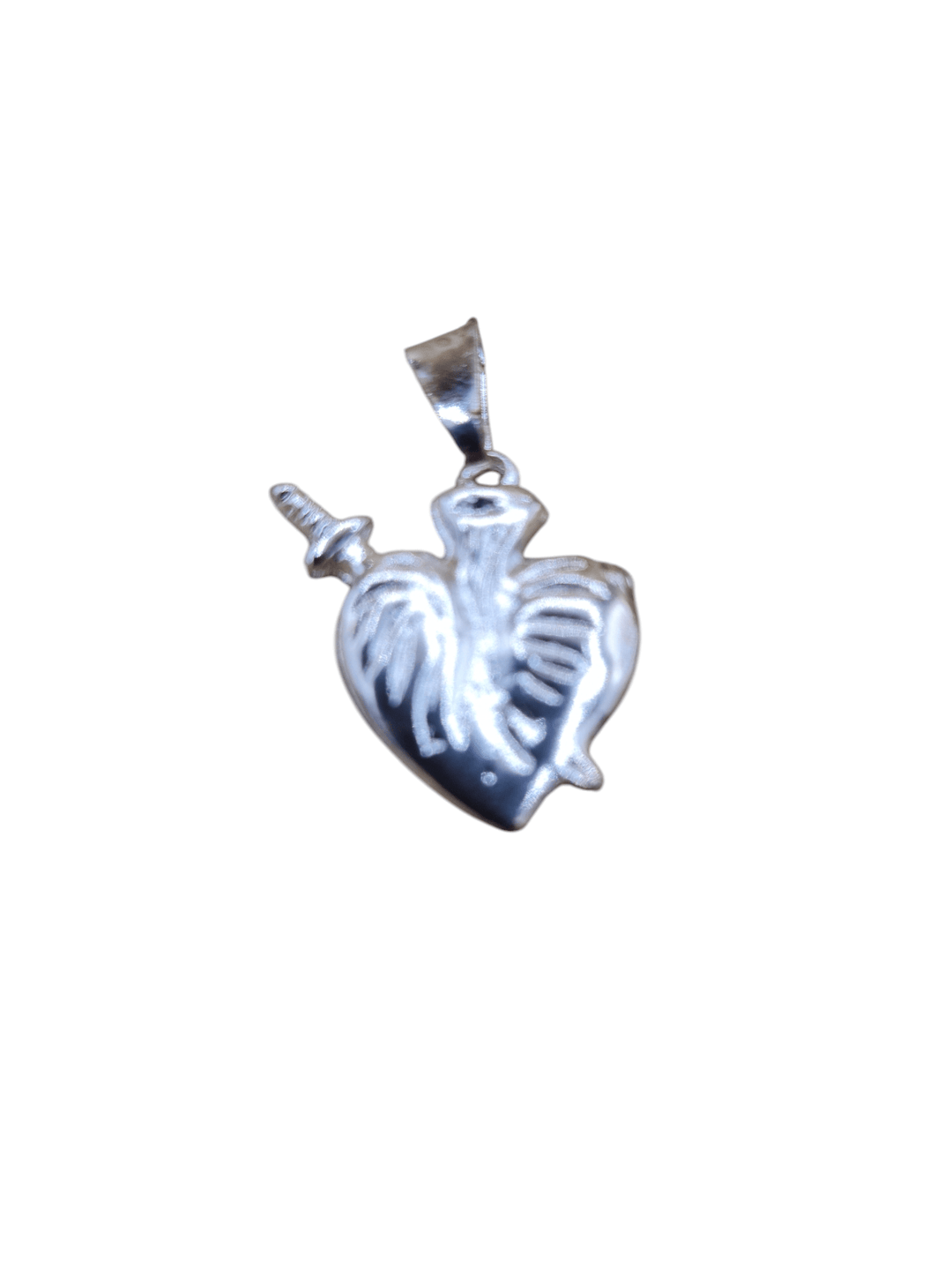 Corazon con Flecha baño de Plata y Oro 0.5"H - Botanica Nena