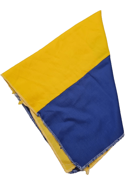 Pañuelo Azul y Amarillo  28" x 28" - Botanica Nena