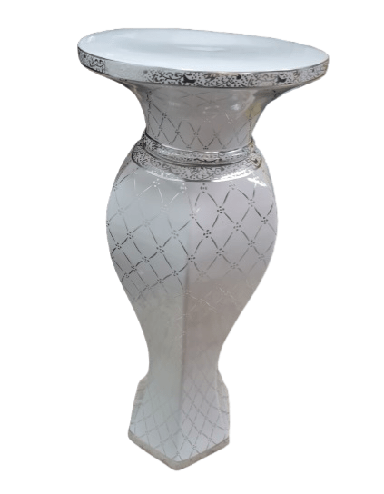 Pedestal Columna Obatala Blanca 32"H x 8"W - Botanica Nena