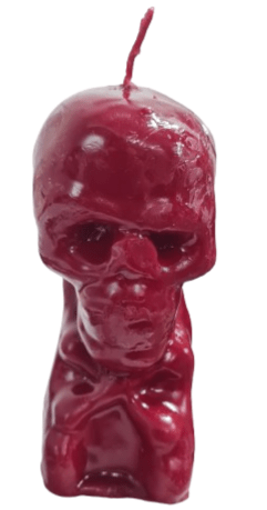 Velas Figura Calavera Roja Unidad - Botanica Nena