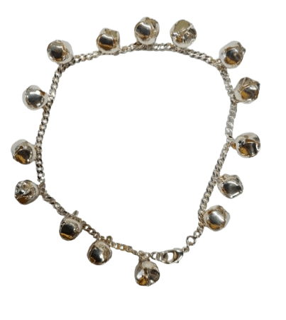 Cascabeles Pulsera de tobillo  Baño de Plata - Botanica Nena