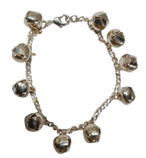 Cascabeles Pulsera de tobillo  Baño de Plata - Botanica Nena