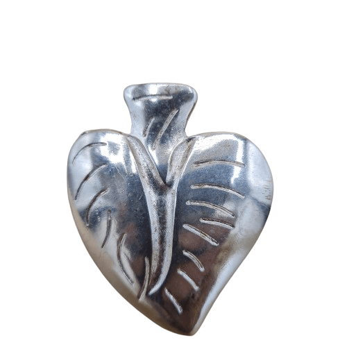 Corazon Grande  Baño de Plata de oro y Cobre 2"H - Botanica Nena