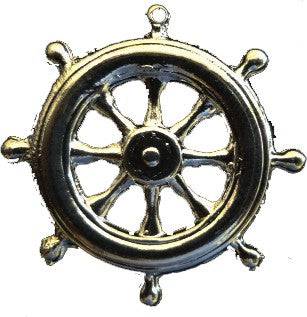 Boat Steering Wheel Timon Baño de Plata y oro 1"H - Botanica Nena