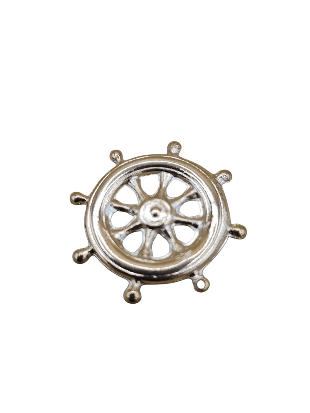 Boat Steering Wheel Timon Baño de Plata y oro 1"H - Botanica Nena