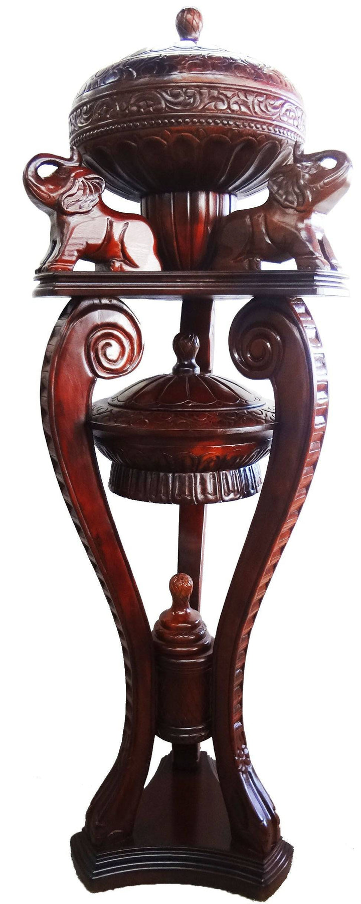 Pedestal Con Batea - Shango/Orula/Agayu 5.5 Ft - Botanica Nena