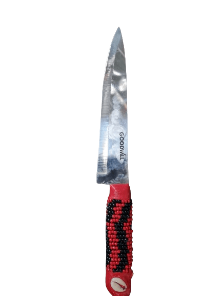 Cuchillo Forrado en cuentas para Elegua 13"H - Botanica Nena