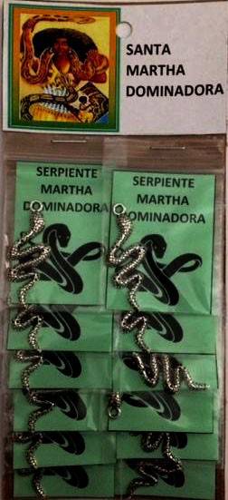 Metal Serpiente Santa Martha Dominadora 1.53"  Inch L ( Una Pieza) - Botanica Nena