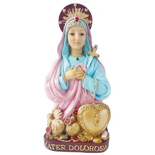 Mater Dolorosa Estatua Our Lady of Sorrows Statue - 11 Inch - Botanica Nena