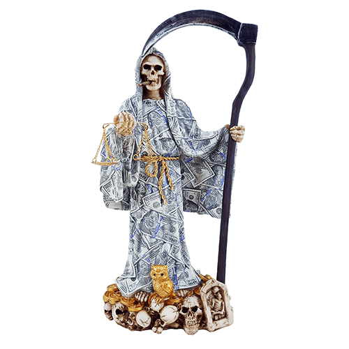 Santa Muerte del Dinero y Balanza 12'H - Botanica Nena