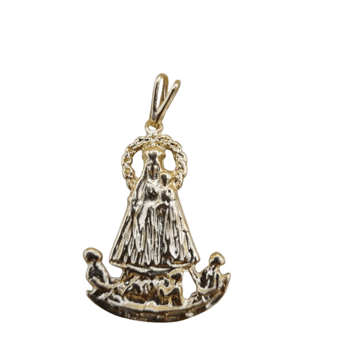 Virgen Caridad del Cobre Baño de Oro 1.5"H Pendiente - Botanica Nena