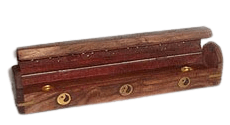 Caja de madera para incienso12"L x 2"W x2.5"H - Botanica Nena